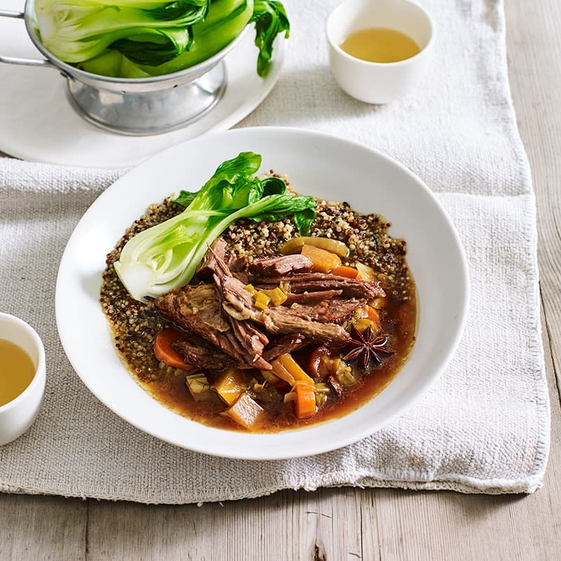 Slow cooked beef with ginger and star anise