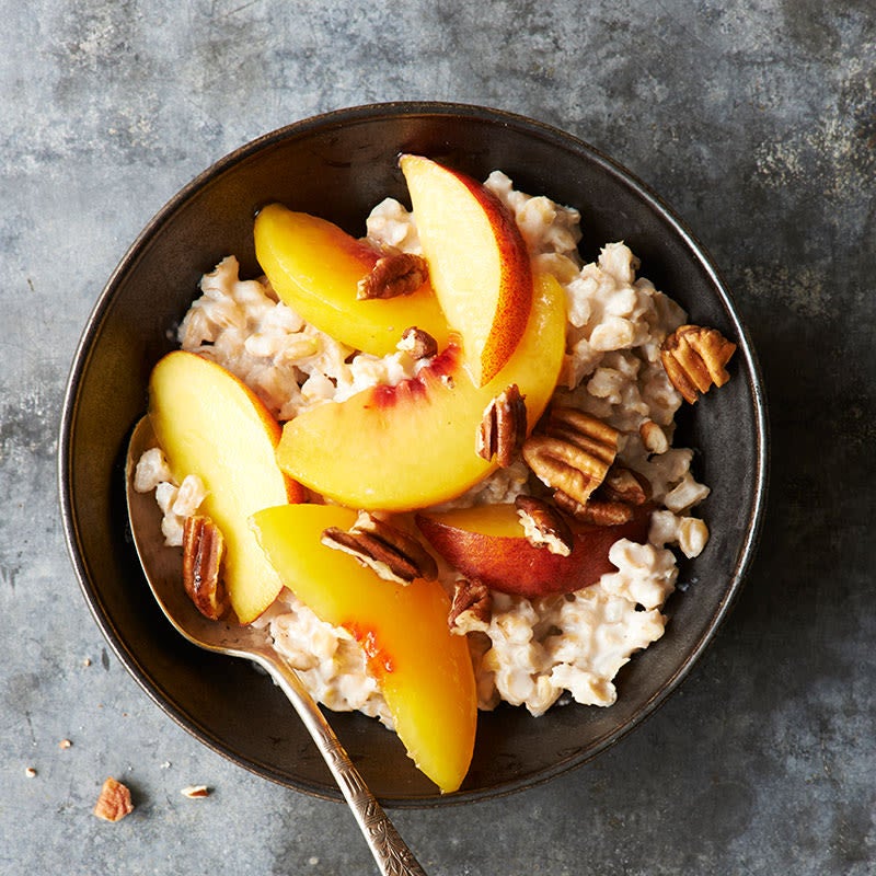 Peaches and cream barley porridge | Healthy Recipe | WW Australia